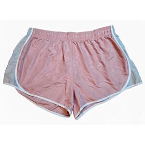 Nyl Sport Shorts Womens Pink Grey Workout Clothing Lined Size XL